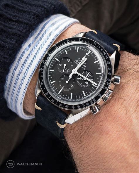 omega speedmaster professional leather strap|omega speedmaster strap size.